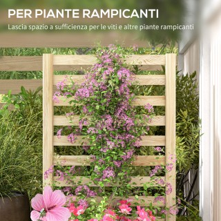 Outsunny Ζαρντινιέρα με Πέργκολα για Αναρριχώμενα και Ανοιχτό Πάτο,...