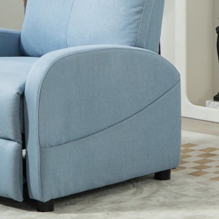 HOMCOM Πολυθρόνα Χαλάρωσης Ανακλινόμενη με Υποπόδιο σε Ύφασμα Εφέ ... HOMCOM Πολυθρόνα Χαλάρωσης Ανακλινόμενη με Υποπόδιο σε Ύφασμα Εφέ ...