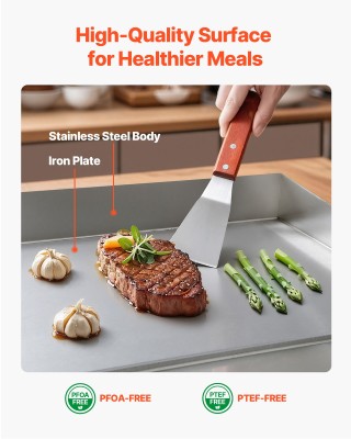 VEVOR Ηλεκτρική Επαγγελματική Πλάκα Ψησίματος 2800W, 450x300 mm, 50...