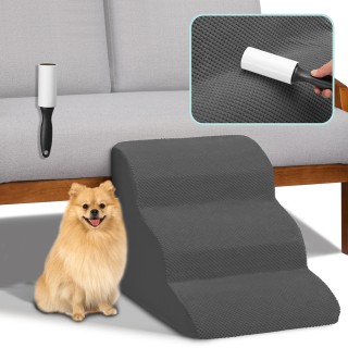 BAKAJI  Γκρι Σκάλα για Κατοικίδια 3 Σκαλοπάτια για Γάτες και Σκύλου...