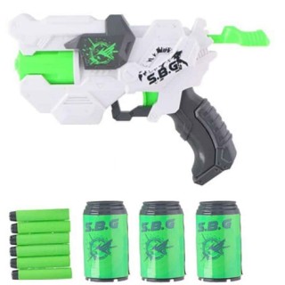 BAKAJI  Παιδικό Παιχνίδι Όπλο με 6 Σφαίρες Πυρομαχικά 3 Κουτιά Στόχ...