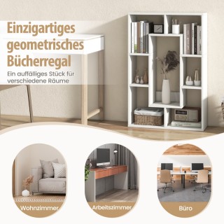 Costway  Ράφι βιβλίων με 7 θέσεις Λευκό 60 x 20 x 90 εκ. CB10642WH