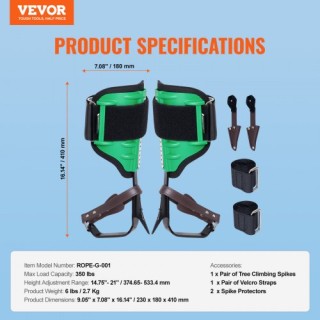 Αναρριχητικά Καρφιά Δέντρων VEVOR από Ατσάλι για Δενδροκόμους Πράσι...