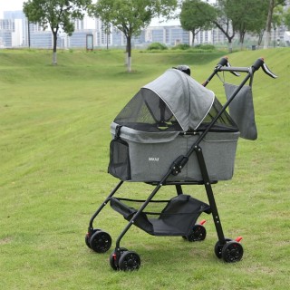 BAKAJI Καναπές-Αμαξάκι Κατοικίδιων με Αποσπώμενο Καλάθι για Σκύλους...