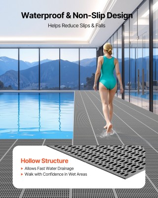 VEVOR Αντιολισθητικό Διάτρητο Στρώμα Αποστράγγισης από PVC, 90 x 15... VEVOR Αντιολισθητικό Διάτρητο Στρώμα Αποστράγγισης από PVC, 90 x 15...