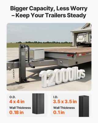 VEVOR Ισχυρός Γρύλος Τρέιλερ με Ρυθμιζόμενο Πόδι για Βαριά Οχήματα ... VEVOR Ισχυρός Γρύλος Τρέιλερ με Ρυθμιζόμενο Πόδι για Βαριά Οχήματα ...