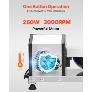 VEVOR  Επεξεργαστής Τροφίμων 3000RPM Ανοξείδωτο Ατσάλι  SNQSJ250WQX...