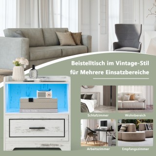 Costway Κομοδίνο με LED Φωτισμό και USB Θύρες για Μοντέρνα Άνεση σ... Costway Κομοδίνο με LED Φωτισμό και USB Θύρες για Μοντέρνα Άνεση σ...