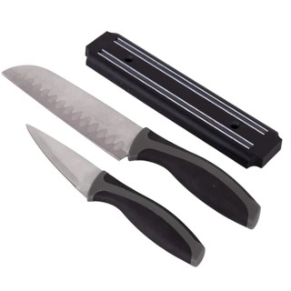 BAKAJI Σετ 3 Μαχαίρια Κουζίνας για Λαχανικά με Μαγνητική Μεταλλική ...