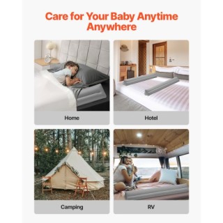 VEVOR Φουσκωτό Προστατευτικό Κάγκελο Κρεβατιού 47.4 ιντσών για Νήπι... VEVOR Φουσκωτό Προστατευτικό Κάγκελο Κρεβατιού 47.4 ιντσών για Νήπι...