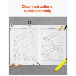 VEVOR Διπλή Ραφιέρα Γραφείου Λευκή  95 x 32 x 90 cm για Οργάνωση Χώ...