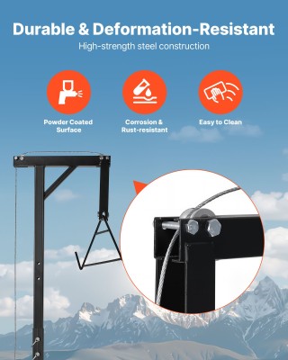 VEVOR Υπερυψωμένος Γερανός Κυνήγιου 600 lbs με Περιστρεφόμενο Άξονα...