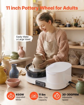 VEVOR Ηλεκτρικός Τροχός Αγγειοπλαστικής 450W για Ενήλικες, Επιτραπέ...