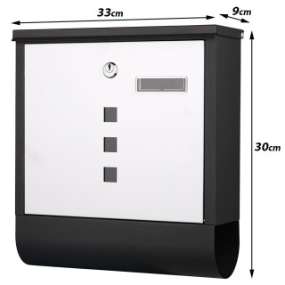 BAKAJI  Ταχυδρομικό Κουτί Ατσάλι Γραμματοκιβώτιο Εξωτερικού Χώρου Λ...