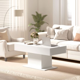 HOMCOM Επεκτεινόμενο Τραπεζάκι Καφέ με Αποθηκευτικό Χώρο, Μοντέρνο,...