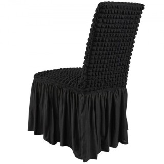 Καλύμματα Καρεκλών VEVOR Spandex με Φούστα (4 Τεμ. Μαύρο)  YTHS4PCS...