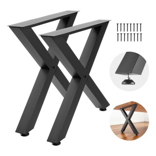 VEVOR Μεταλλικά Πόδια Τραπεζιού X, 750 x 790 mm, Σετ 2 Τεμαχίων, Μα...