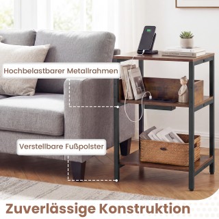 Costway Τραπέζι με Σταθμό Φόρτισης: 3-επίπεδο Πλαϊνό Τραπέζι με Ανο... Costway Τραπέζι με Σταθμό Φόρτισης: 3-επίπεδο Πλαϊνό Τραπέζι με Ανο...