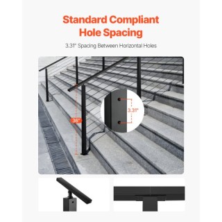 VEVOR Κολόνα Κάγκελου με Καλώδιο και Τρύπες 30° 1JZLGZXHS914YIVIS001V0