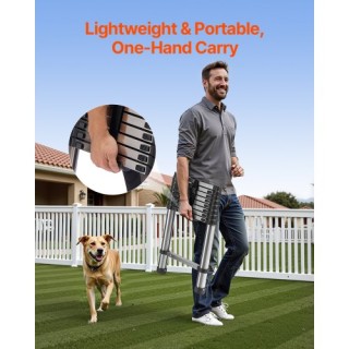 VEVOR Φορητή Σκάλα Επέκτασης Ανοξείδωτου Χάλυβα 8.5ft SSTTNLSLK85F8...