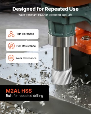 VEVOR Σετ ποτηροτρυπάνων για μαγνητικό δράπανο HSS 16 τεμ. με στέλε...