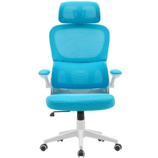 BAKAJI Καρέκλα Γραφείου από Αντιιδρωτικό Ύφασμα Μπλε Λευκό Περιστρ... BAKAJI Καρέκλα Γραφείου από Αντιιδρωτικό Ύφασμα Μπλε Λευκό Περιστρ...