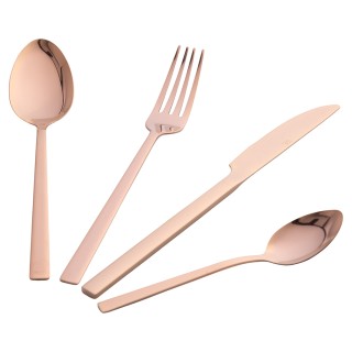 Villa dEste Home Σετ 24 Γυαλιστερές Χάλκινες Ανοξείδωτες Ποδιές Lex...