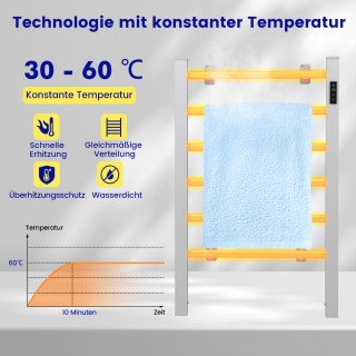 Costway Ηλεκτρική Θερμάστρα Πετσετών με Χρονοδιακόπτη 8 Ωρών & Προσ... Costway Ηλεκτρική Θερμάστρα Πετσετών με Χρονοδιακόπτη 8 Ωρών & Προσ...