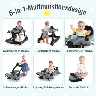 Costway Πολυλειτουργικός Παιδικός Περπατούρα 6-σε-1 με Ρυθμιζόμενο ... Costway Πολυλειτουργικός Παιδικός Περπατούρα 6-σε-1 με Ρυθμιζόμενο ...