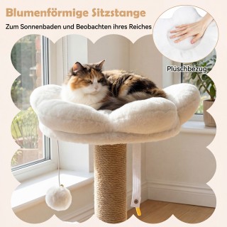 Costway Δέντρο Γάτας 96 εκ. με Φωλιά, Πλατφόρμα, Κρεβάτι και 2 Μπαλ...