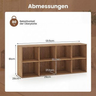 Costway Ελεύθερη βιβλιοθήκη 8 ραφιών με προστασία ανατροπής και αντ... Costway Ελεύθερη βιβλιοθήκη 8 ραφιών με προστασία ανατροπής και αντ...