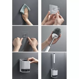 Σιλικονένια Βούρτσα Μπάνιου με Βάση 42,5 x 7 cm Λευκό/Γκρι 23808 Ruhhy