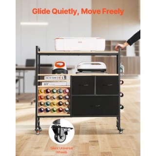 VEVOR Τροχήλατο Καρότσι Χειροτεχνίας με 20 Θέσεις Βινυλίου και 3 Συ... VEVOR Τροχήλατο Καρότσι Χειροτεχνίας με 20 Θέσεις Βινυλίου και 3 Συ...