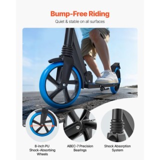 VEVOR Παιδικό Πατίνι Δύο Τροχών με Ρυθμιζόμενο Τιμόνι, Μπλε JTHBC2L...