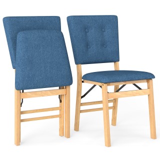 Costway Σετ Καρεκλών Τραπεζαρίας Δίχως Μπράτσα με Επενδεδυμένο Κάθι...