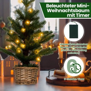 Μίνι Χριστουγεννιάτικο Δέντρο  48 cm για το Σπίτι ή το Γραφείο με Φ...