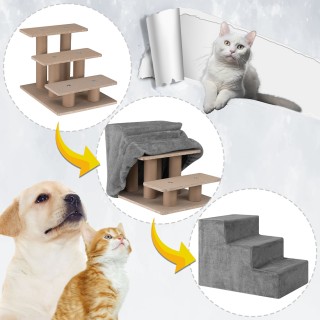 BAKAJI Σκάλα για Κατοικίδια Σκαλοπάτια για Γάτες και Σκύλους Επένδ... BAKAJI Σκάλα για Κατοικίδια Σκαλοπάτια για Γάτες και Σκύλους Επένδ...