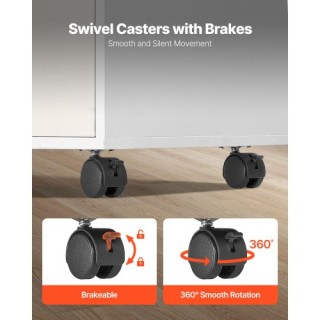 VEVOR Κινητό Ξύλινο Ντουλάπι Αρχειοθέτησης με Ρυθμιζόμενα Ράφια MZH... VEVOR Κινητό Ξύλινο Ντουλάπι Αρχειοθέτησης με Ρυθμιζόμενα Ράφια MZH...