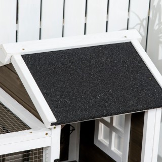 PawHut Ξύλινο Κλουβί για Κουνέλια Εσωτερικού και Εξωτερικού Χώρου μ...