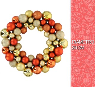 BAKAJI Χριστουγεννιάτικο στεφάνι με μπάλες για πόρτα, στεφάνι Χρισ... BAKAJI Χριστουγεννιάτικο στεφάνι με μπάλες για πόρτα, στεφάνι Χρισ...