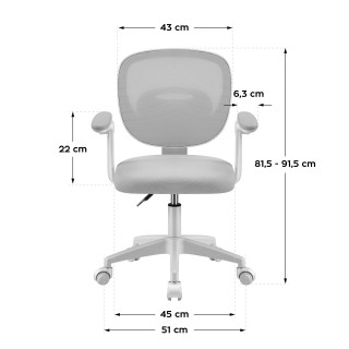 MarkAdler Παιδική Περιστρεφόμενη Καρέκλα Junior 3.0 Grey 5903796017854