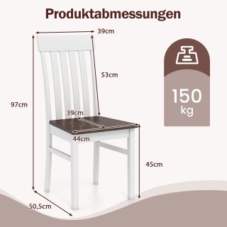 Costway Σετ 2 Τραπεζοκαρέκλες χωρίς μπράτσα με εργονομική πλάτη & β... Costway Σετ 2 Τραπεζοκαρέκλες χωρίς μπράτσα με εργονομική πλάτη & β...