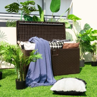 Costway Πολυλειτουργικό Κουτί Αποθήκευσης Βεράντας 276L με Κλείδωμ... Costway Πολυλειτουργικό Κουτί Αποθήκευσης Βεράντας 276L με Κλείδωμ...