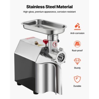 VEVOR Επαγγελματικός Ηλεκτρικός Κρεατομηχανή με Λειτουργία Λουκάνικ...