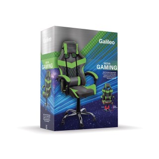 Galileo Καρέκλα Gaming υψηλής ποιότητας με πράσινες ρόδες 2188577