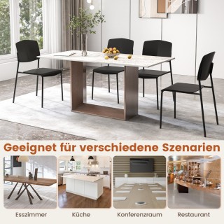 Σετ 4 Καρέκλες Τραπεζαρίας με Πλάτη Στοιβαζόμενες Κουζίνας 54 x 46 ... Σετ 4 Καρέκλες Τραπεζαρίας με Πλάτη Στοιβαζόμενες Κουζίνας 54 x 46 ...