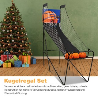 Costway  Μηχανή Μπάσκετ για Ατελείωτη Διασκέδαση με 3 Μπάλες και Αν...