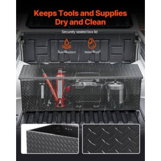 VEVOR Κουτί Εργαλείων Αλουμινίου 49x15x15 για Φορτηγάκι RV Μαύρο LC...