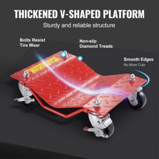 VEVOR  Σετ 4 Βαρέων Καθηκόντων Τροχοί Μετακίνησης Οχημάτων 8000 lbs...