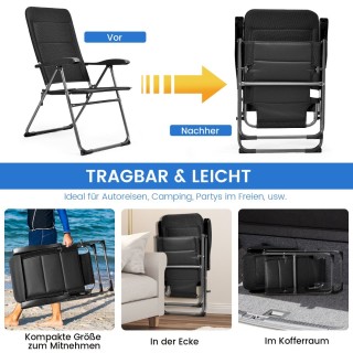 Costway Σετ 2 Καρεκλών Κήπου Πτυσσόμενες Καρέκλες με 7-Θέσεων Ρυθμι... Costway Σετ 2 Καρεκλών Κήπου Πτυσσόμενες Καρέκλες με 7-Θέσεων Ρυθμι...